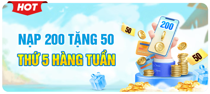 nạp 200 tặng 50